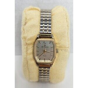 Vintage Jules Jurgensen Womens Watch Silver & Gold Toned W3146 Ladies